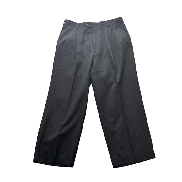 Krizia Mens Black Pinstripe 2-Piece Suit 44L Blazer Pants Italy - Picture 16 of 16